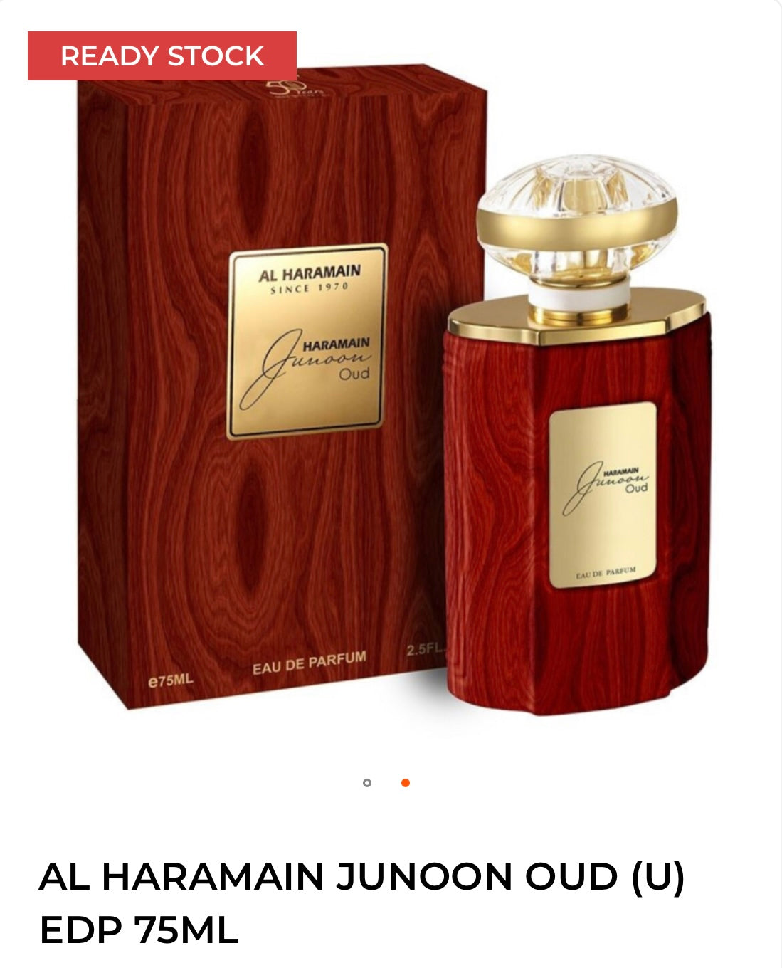 Perfume & Fragrance Oud AL HARAMAIN JUNOON OUD (U) EDP 75ML