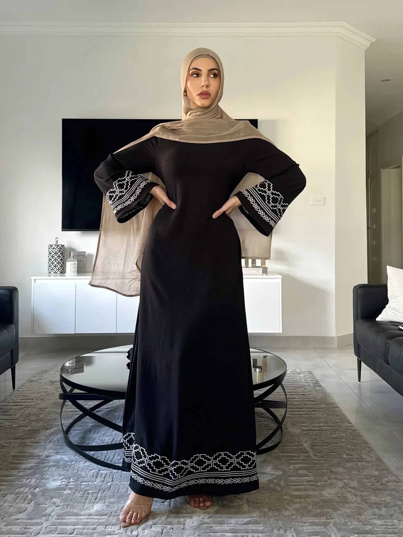 Eid Embroidery Muslim Dress for Women Party Dresses Jalabiya Morocco Dubai Long Robe Arab Ramadan Kaftan Islam Vestidos Largos